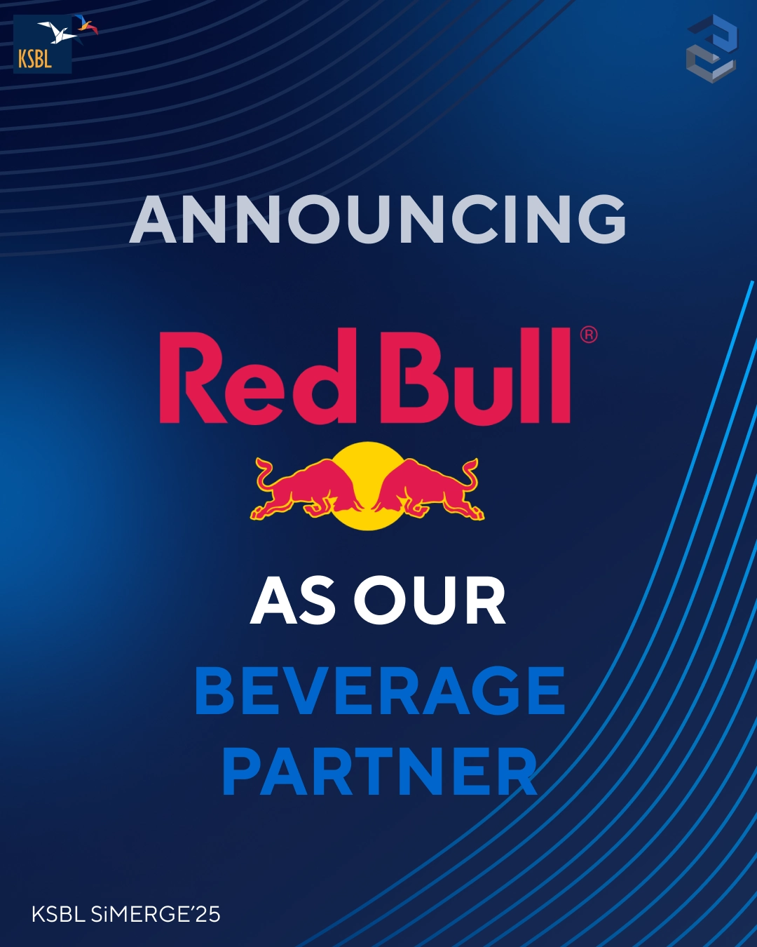 Co-branded Red Bull sponsorship visual for SiMERGE