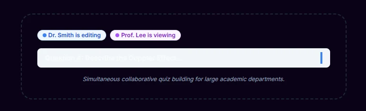 Real-time Collaboration screen of QuizWiz